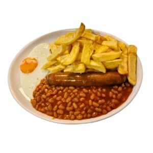 Saveloy Nuneaton Sausage, Egg Chips and Beans Fish and Chips Nuneaton